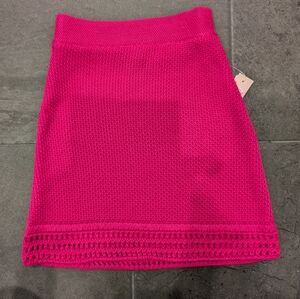 Aqua Girls' Hot Pink Crochet Skirt, Small, 7-8